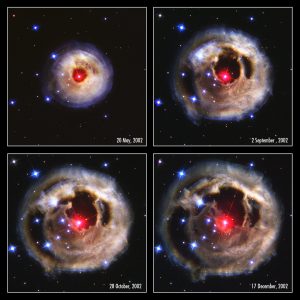 بقایای V838 توسط تلسکوپ هابل
