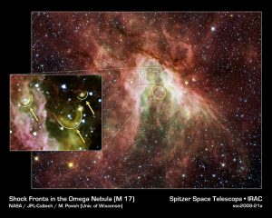 تصویر تلسکوپ اسپیتزر از سحابی M17